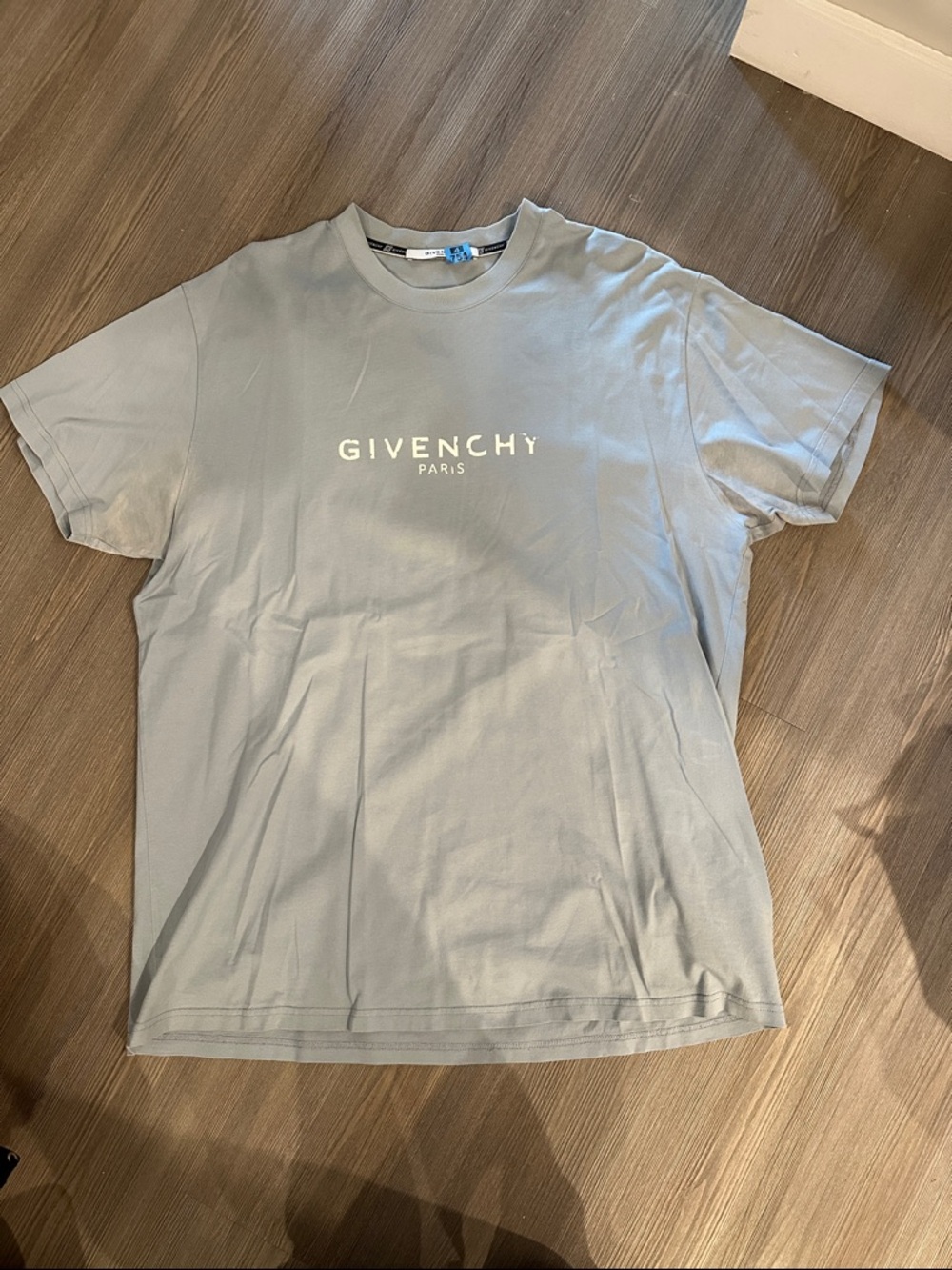 Givenchy Light Blue Graphic Logo T-Shirt